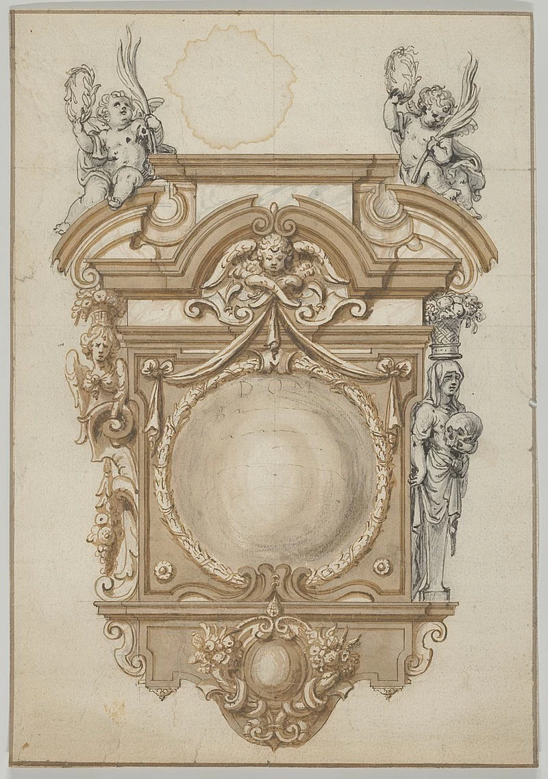 Studio - Album con disegni e stampe di tombe ed epitaffi 6, Metrololitam Museum
